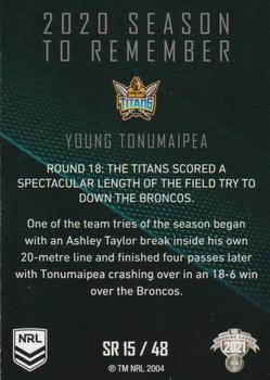 2021 NRL Traders - Season to Remember #SR15 Young Tonumaipea Back